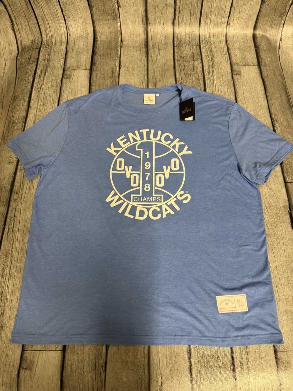 NWT Kentucky Wildcats OVO 1978 National Champions T-Shirt - Light Blue Sz XXL 2X
